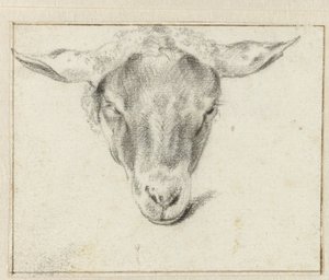 Sauehode, forfra av Adriaen van de Velde (attributed to)