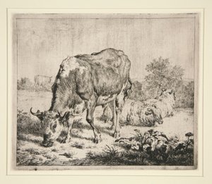 Biffpaien og de tre sauene av Adriaen van de Velde