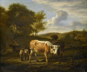 Fjelllandskap med kyr, 1663