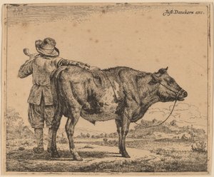 Ung gjeter med en okse av Adriaen van de Velde