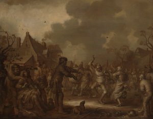 Bønder danser av Adriaen van de Venne