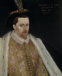 James VI og I 1566-1625, konge av Skottland, 1595 av Adrian Vanson