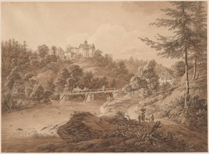 Rauenstein slott sett fra elvekanten