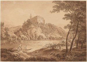 Utsikt over slottet Sachsenburg