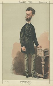 Kong Amadeus av Spania (farge litho) av Adriano Cecioni