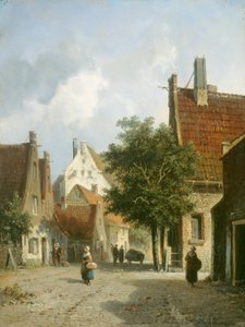Amsterdam Street Scene, 1800-tallet.