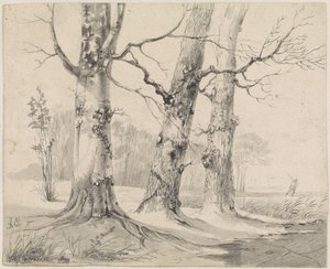 vinterlandskap av Adrianus Eversen