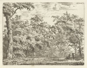 To skikkelser ved vannet i skogen av Adrianus Serné