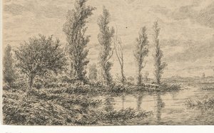 Elvelandskap av Adrianus van Everdingen