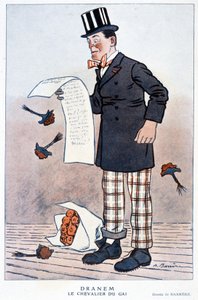 Tegneserie av Jules Renard (1864/1910), fransk forfatter, av Barrère, A. 1923. av Adrien Barrere