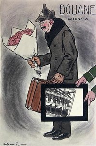 Tegneserie av den sovjetiske ambassadøren i Frankrike, Valerian Devgalevsky, fra det franske tidsskriftet 