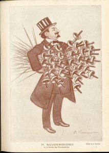 Fantasio, ca. 1912_4_1 - Illustrasjon av A Barrere (1874-1931): Fekting - Rouzier Dorcieres