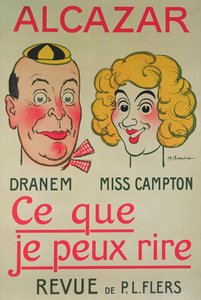 Jeg kan le, Alcazar-plakat (farge litho) av Adrien Barrere