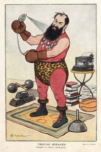 Portrait of Tristan Bernard (1866-1947), French writer, cartoon of Barrere in “Fantasio”” of April 1915.