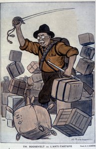 Théodore Roosevelt - av Barrère, i ""Fantasio"" fra 01.09.1915 av Adrien Barrere