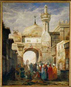 Al-Azhar-moskeen i Kairo (maleri på lerret)