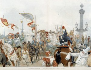 Karneval i Paris: beef gras - akvarell av Adrien Marie av Adrien Emmanuel Marie