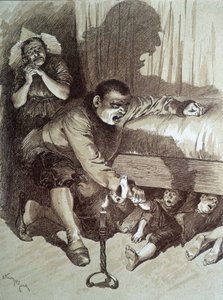 Pepetit Poucet - in “” Les tales de fées”” by Charles Perrault, illustrations by Adrien Marie av Adrien Emmanuel Marie