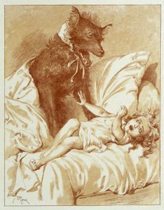 The Little Red Riding Hette - i "The fairy tales" av Charles Perrault, illustrasjoner av Adrien Marie