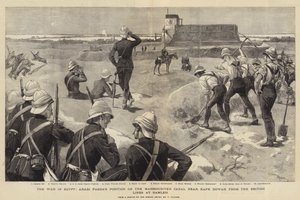 Krigen i Egypt, Arabi Pashas posisjon på Mahmoudiyeh-kanalen nær Kafr Dowar fra de britiske linjene ved Ramleh