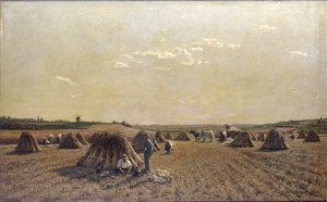 Innhøstingsscene, 1879 av Adrien Louis Demont