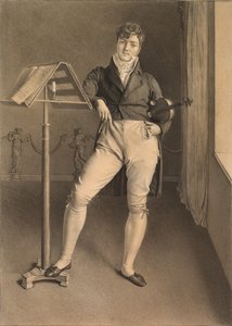 Portrett av fiolinisten Jean Vidal (1789-1867) av Adrien Victor Auger