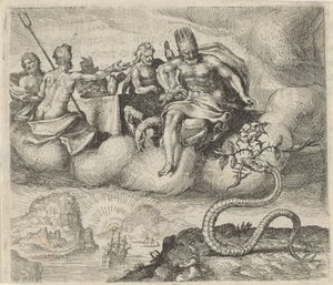 Fabel om Jupiter og slangen av Egidius  Sadeler (II)