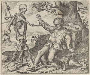 Fabel om den gamle mannen og døden av Egidius  Sadeler (II)