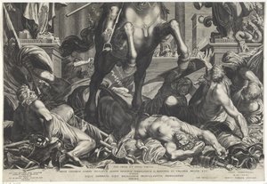 Keiser Ferdinand II til hest (nedre blad) av Egidius  Sadeler (II)