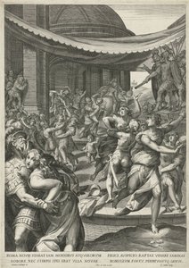 Sabine Virgin Robbery av Egidius  Sadeler (II)