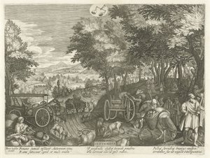 september (tittel på objekt) De tolv månedene (serietittel) av Egidius  Sadeler (II)