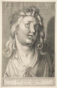Kvinnelig hode, 1598. av Aegidius Sadeler