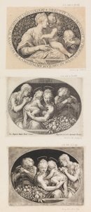 Madonna og barn med St. John. av Aegidius Sadeler II