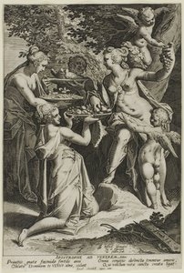 Venus mottar gaver av Aegidius Sadeler II