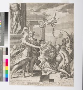 Athena introduserer Painting Among the Muses, ca. 1603 (etsing og gravering)