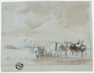 Storfe i vann av Aelbert Cuyp