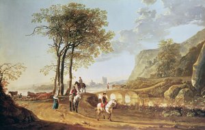 Utstrakt elvelandskap av Aelbert Cuyp
