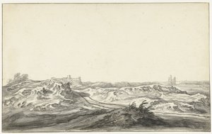 Utsikt fra sanddynene til Huis te Kleve nær Haarlem av Aelbert Cuyp