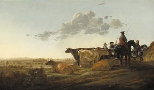 Landskap med gjetere, ca.1650-52 av Aelbert Cuyp