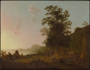 Landskap med flukten til Egypt av Aelbert Cuyp