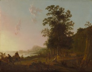 Landskap med flukten til Egypt, ca. 1650. av Aelbert Cuyp