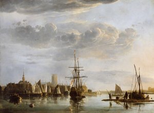 Utsikt over Dordrecht, ca. 1652-53 (olje på lerret) av Aelbert Cuyp