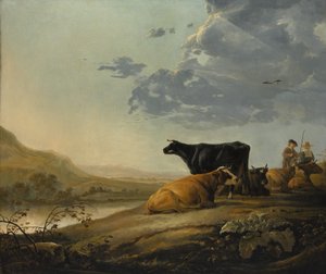 Unge gjetere med kyr, ca. 1655-60. av Aelbert Cuyp