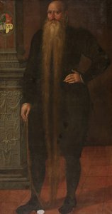 Portrett av Pieter Dircksz, kalt Long Beard, rådsmedlem av Orphan Chamber i Edam av Aert Pietersz. (attributed to)