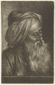 Byste av en mann med turban av Aert Schouman