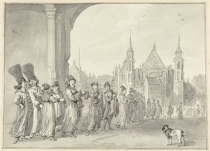 Tsaren av Muscovys ambassade på vei til statsforsamlingen i Haag, 4. november 1631 av Aert Schouman