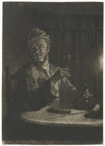 Mann med hevet glass av Aert Schouman