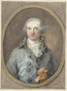 Portrett av en herre i en oval ramme av Aert Schouman