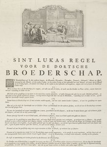 Regler for Saint Luke-lauget i Dordrecht, 1736 av Aert Schouman