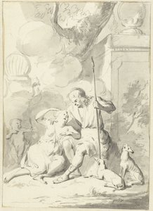 Venus en Adonis (?) av Aert Schouman